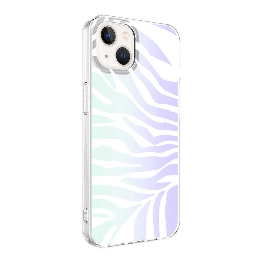 iPhone 13 Kılıf M-Blue Desenli Kapak
