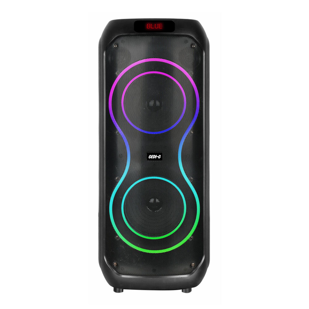 GD-2801 Dijital LED Göstergeli Mikrofonlu RGB TWS Çift 8 inç Stereo Bass Kablosuz Karaoke Hoparlör