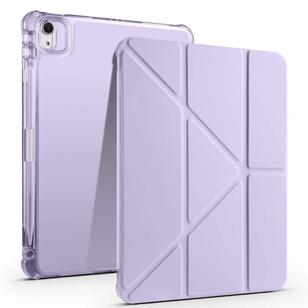 iPad Air 11 2025 M3 Kılıf Tri Folding Kalem Bölmeli Standlı Kılıf Lila