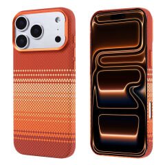 iPhone 17 Pro Max Kılıf Kablosuz Şarj Özellikli Karbon Fiber Görünümlü Nekst Kapak