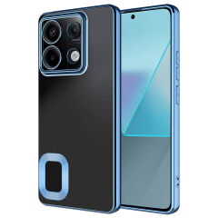 Xiaomi Redmi Note 13 Pro 5G Kılıf Kamera Korumalı Logo Gösteren Omega Kapak Lacivert