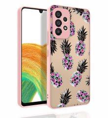 Samsung Galaxy A53 5G Desenli Kamera Korumalı Parlak Nora Kapak kılıf NO1