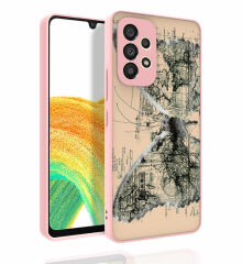 Samsung Galaxy A53 5G Desenli Kamera Korumalı Parlak Nora Kapak kılıf