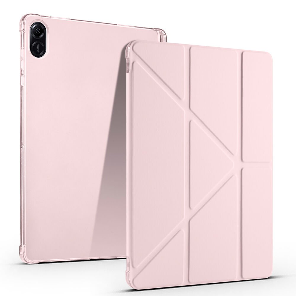 Honor Pad X8A Kılıf Tri Folding Kalem Bölmeli Standlı Kılıf Rose Gold