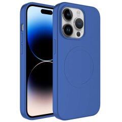 iPhone 14 Pro Max Kılıf Magsafe Wireless Şarj Özellikli Pastel Renk Silikon Plas Kapak