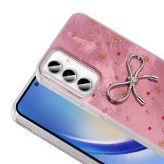 Samsung Galaxy A55 Kılıf Kamera Korumalı Figürlü Ponti Silikon Kapak Açık Mavi