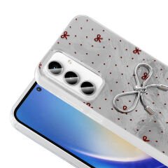 Samsung Galaxy A55 Kılıf Kamera Korumalı Figürlü Ponti Silikon Kapak Açık Mavi