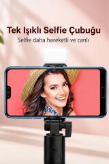 Tripod Çok Amaçlı Kumandalı Kablosuz Selfie Çubuğu  Siyah