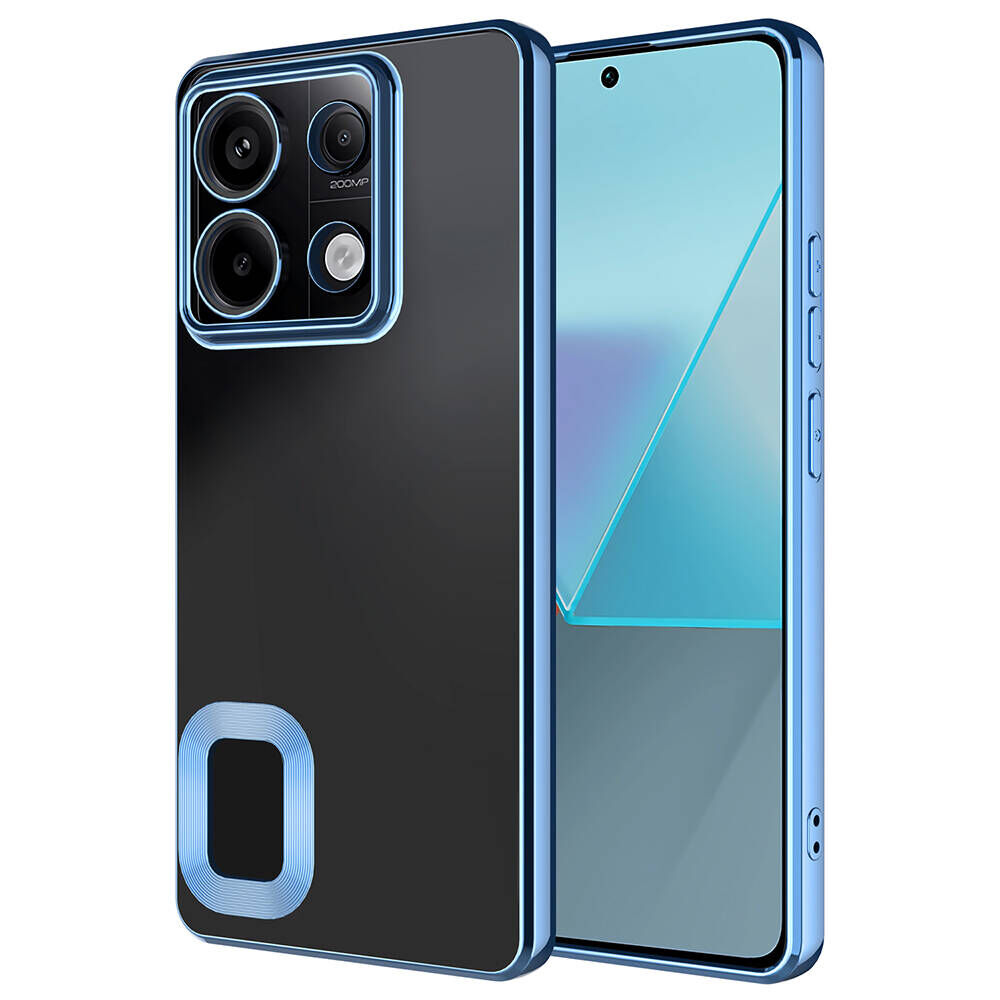 Xiaomi Redmi Note 13 Pro 5G Kılıf Kamera Korumalı Logo Gösteren Omega Kapak Sierra Mavi