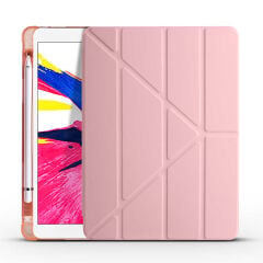 iPad Pro 10.5 (7.Nesil) Kılıf Tri Folding Kalem Bölmeli Standlı Kılıf