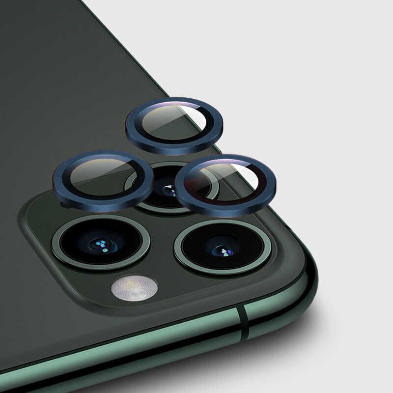 iPhone 11 Pro CL-02 Kamera Lens Koruyucu Lacivert