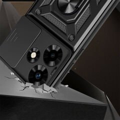 İnfinix Hot 30 Kılıf Magnetik Standlı Kamera Korumalı Sürgülü Vega Kapak