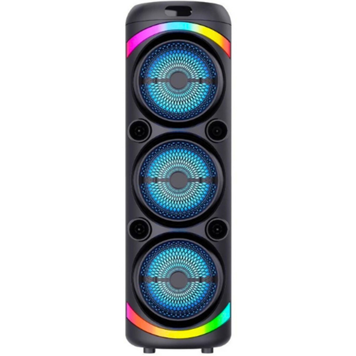 KTS-2143 Kablosuz Çift Mikrofonlu RGB Işıklı Taşınabilir Bluetooth Parti Hoparlörü 60W