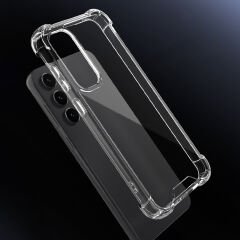 Samsung Galaxy S24 FE Kılıf Nitro Anti Shock Darbe Emici Köşe Korumalı Şeffaf Silikon Kapak Şeffaf