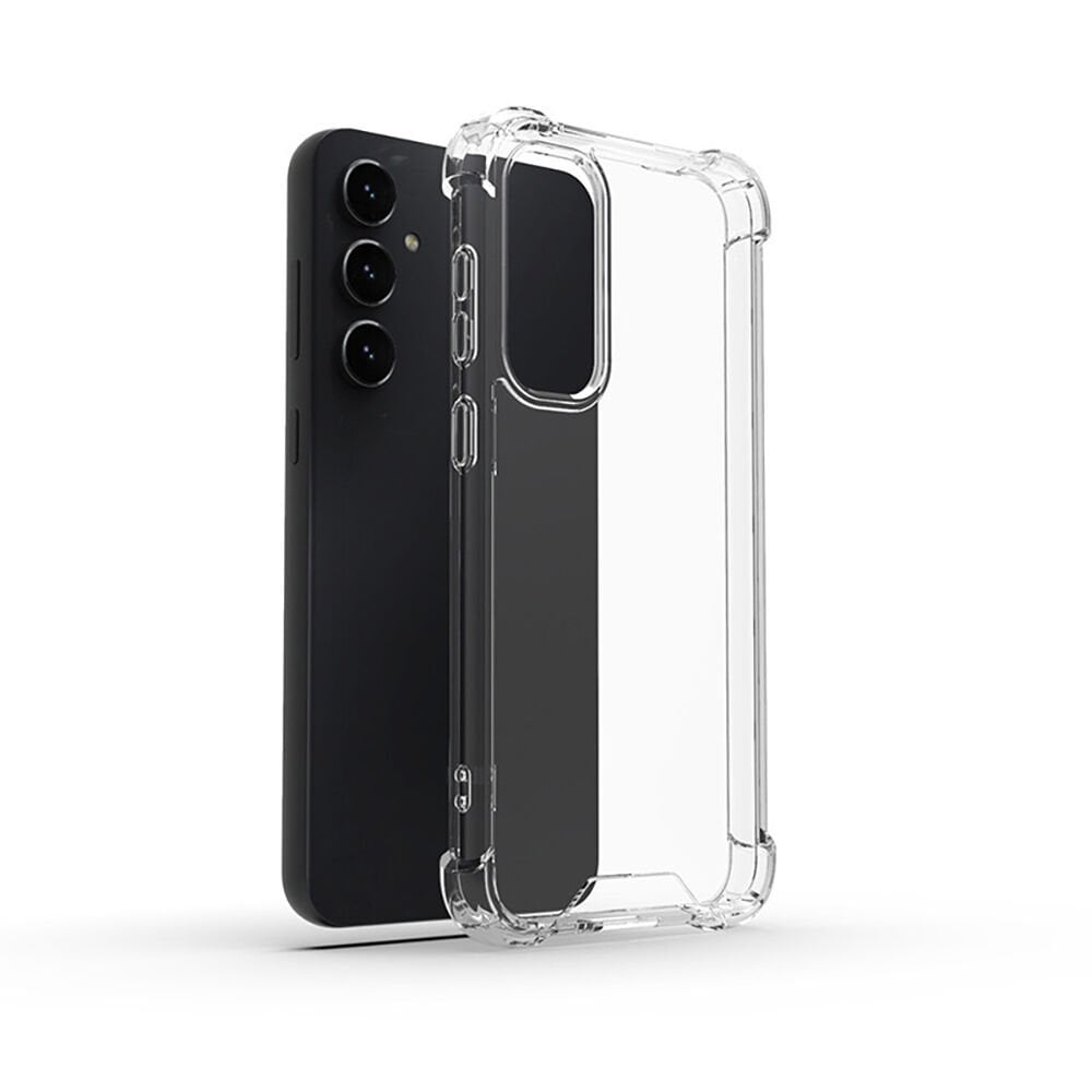 Samsung Galaxy S24 FE Kılıf Nitro Anti Shock Darbe Emici Köşe Korumalı Şeffaf Silikon Kapak Şeffaf