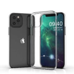 iPhone 12 Kılıf Süper Silikon Kapak Renksiz