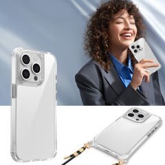 iPhone 15 Pro Kılıf Airbagli Takılabilir Askı Aparatlı Snap Silikon Kapak Kılıf