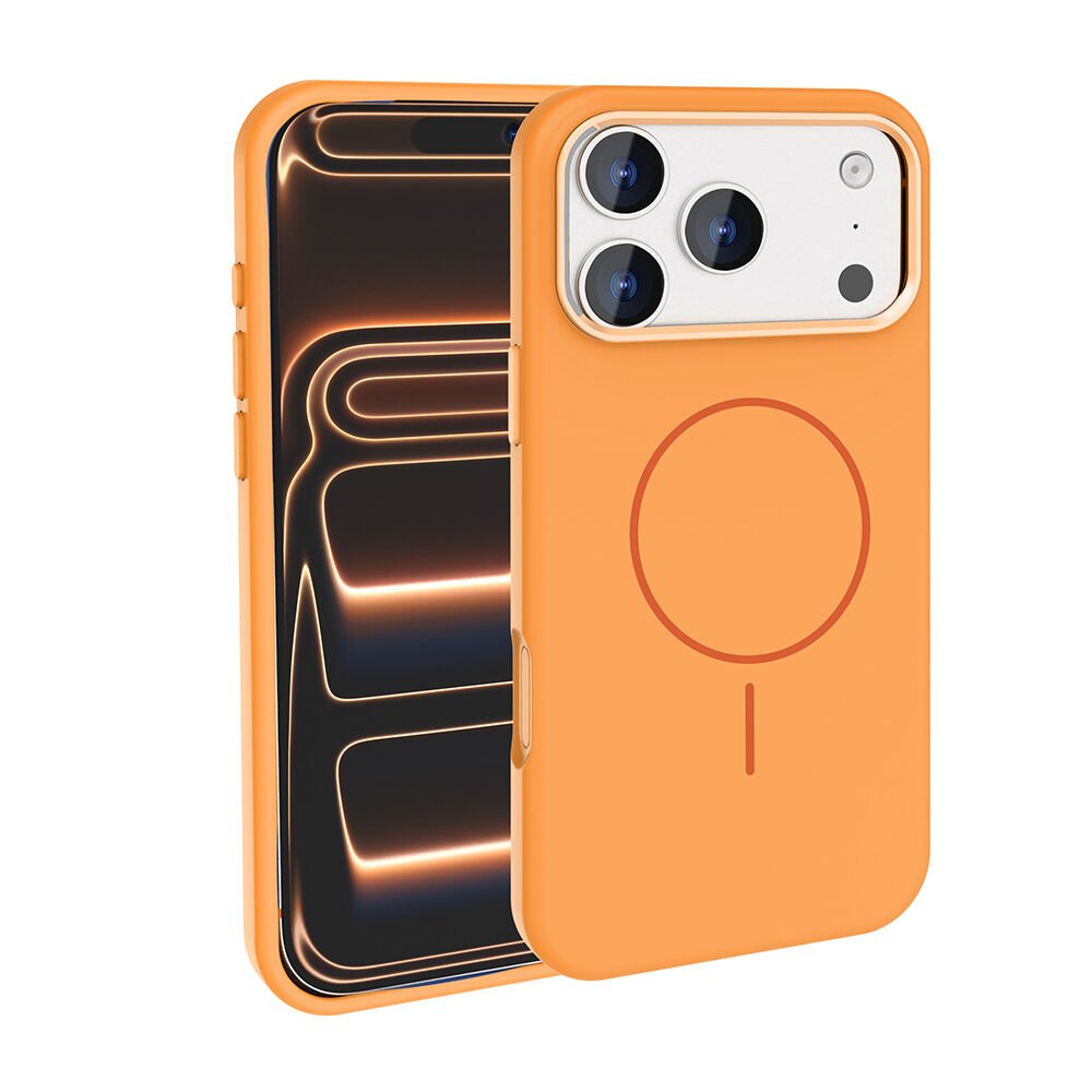 iPhone 17 Pro Max Kılıf Kablosuz Şarj Özellikli Metal Kamera Çerçeveli Edi Silikon Kapak