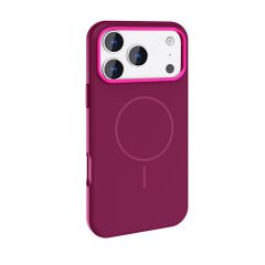 iPhone 17 Pro Max Kılıf Kablosuz Şarj Özellikli Metal Kamera Çerçeveli Edi Silikon Kapak