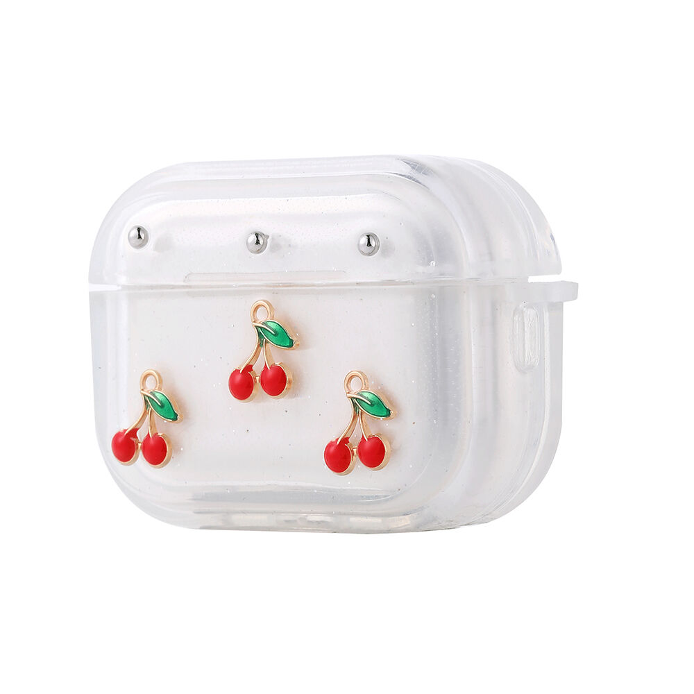 Airpods Pro 2 Airbag 44 Airbag Tasarımlı Simli Şeffaf Kutup Kılıf Kiraz