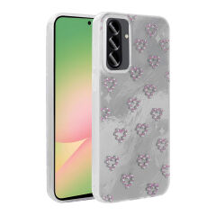 Samsung Galaxy A36 Kılıf Kamera Korumalı Figürlü Ponti Silikon Kapak Beyaz