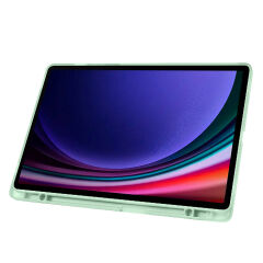 Samsung Galaxy Tab S10 Plus Kılıf Tri Folding Kalem Bölmeli Standlı Kılıf Mor