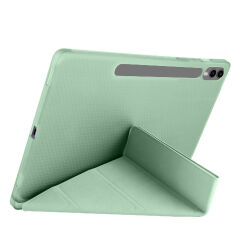 Samsung Galaxy Tab S10 Plus Kılıf Tri Folding Kalem Bölmeli Standlı Kılıf Mor