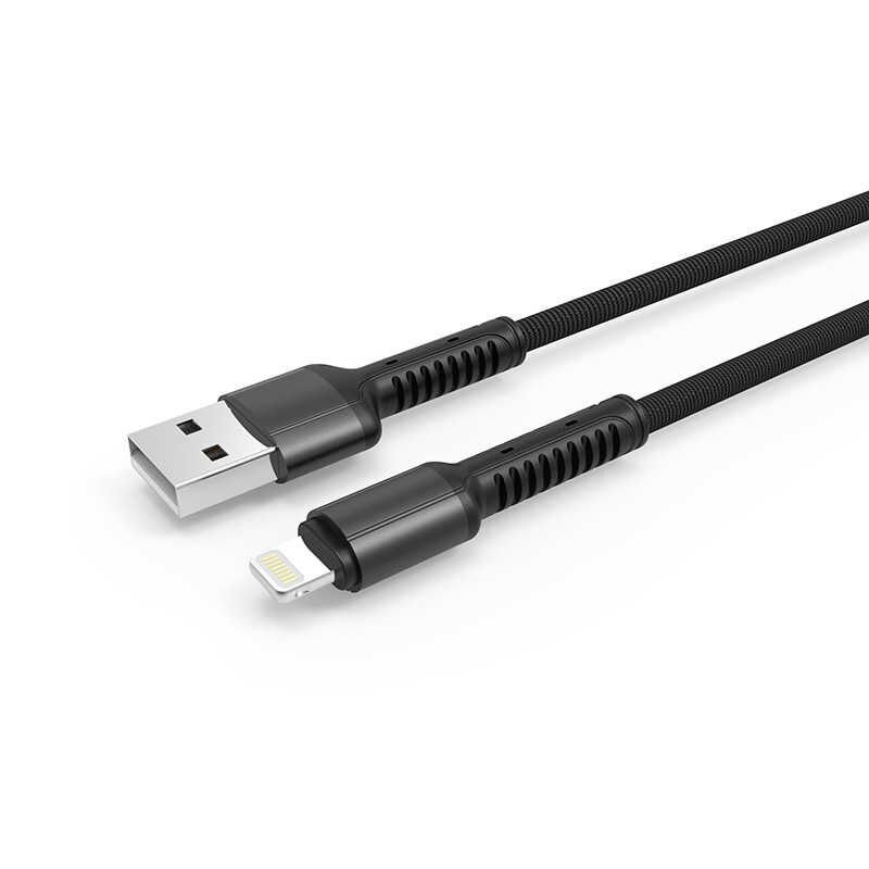 Zore LS63 1 Metre Örgü Lightning Usb Kablo Gri