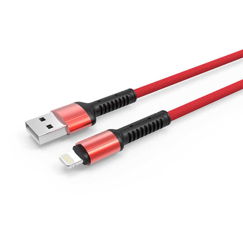 Zore LS63 1 Metre Örgü Lightning Usb Kablo Kırmızı