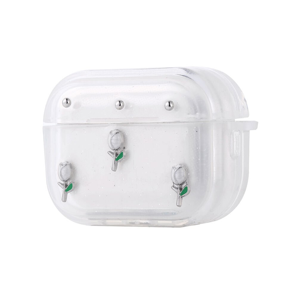Airpods Pro 2 Airbag 44 Airbag Tasarımlı Simli Şeffaf Kutup Kılıf Lale