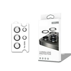 Samsung Galaxy S25 Ultra CL-12 Premium Safir Parmak İzi Bırakmayan Anti-Reflective Kamera Lens Koruyucu Gümüş