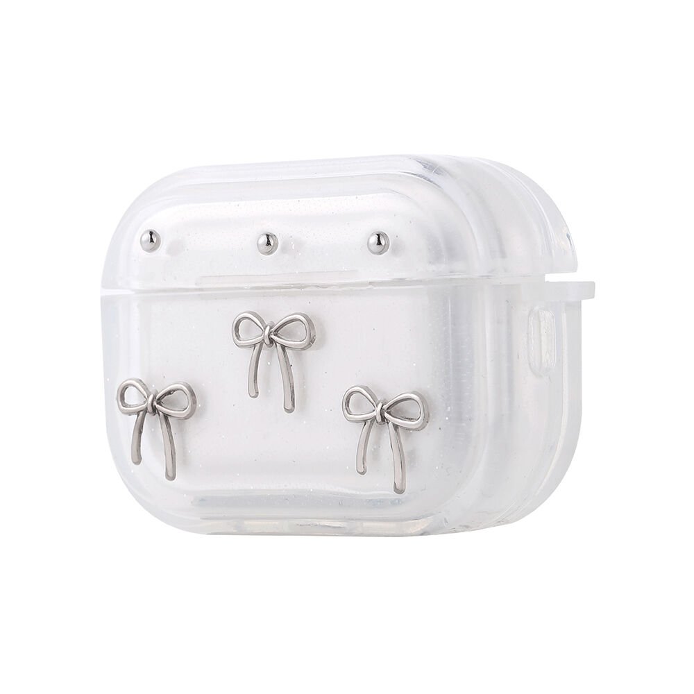 Airpods Pro 2 Airbag 44 Airbag Tasarımlı Simli Şeffaf Kutup Kılıf Fiyonk