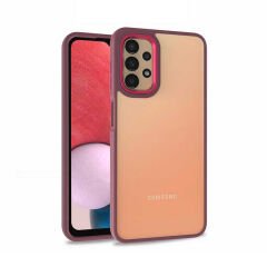 Samsung Galaxy A13 4G Kılıf Kamera Çıkıntılı Arkası Şeffaf Köşeleri Parlak Renkli Işlemeli Flora Kapak