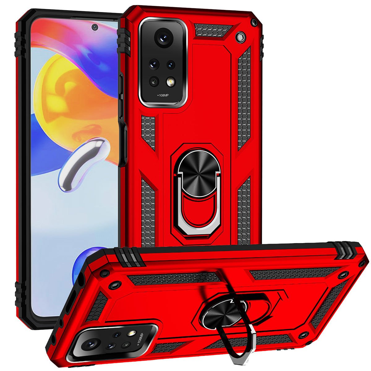 Xiaomi Redmi Note 12 Pro 4G Vega Kapak kılıf Kırmızı