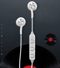 Sport Serisi Su Geçirmez Sesle Kontrol Bluetooth Kulaklık Zr57 Beyaz