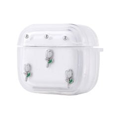 Apple Airpods 4 Airbag 44 Airbag Tasarımlı Simli Şeffaf Kutup Kılıf