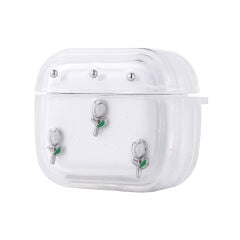 Apple Airpods 4 Airbag 44 Airbag Tasarımlı Simli Şeffaf Kutup Kılıf