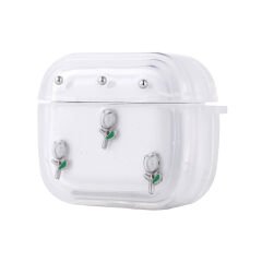 Apple Airpods 4 Airbag 44 Airbag Tasarımlı Simli Şeffaf Kutup Kılıf