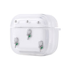 Apple Airpods 4 Airbag 44 Airbag Tasarımlı Simli Şeffaf Kutup Kılıf Fiyonk