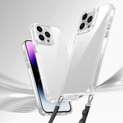 iPhone 14 Pro Kılıf Airbagli Takılabilir Askı Aparatlı Snap Silikon Kapak Kılıf