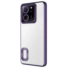 Xiaomi Mi 13T Pro Kılıf Kamera Korumalı Logo Gösteren Omega Kapak Lila