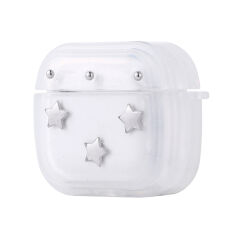Apple Airpods 4 Airbag 44 Airbag Tasarımlı Simli Şeffaf Kutup Kılıf Lale