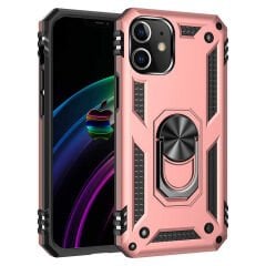 iPhone 12 Kılıf Vega Tank Sert Yüzüklü Standlı Zırh Koruma Kapak