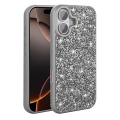 iPhone 16 Kılıf Parlak Taşlı Tasarım Pırlanta Kapak