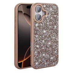 iPhone 16 Kılıf Parlak Taşlı Tasarım Pırlanta Kapak