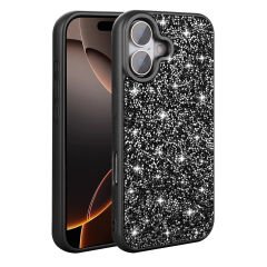 iPhone 16 Kılıf Parlak Taşlı Tasarım Pırlanta Kapak