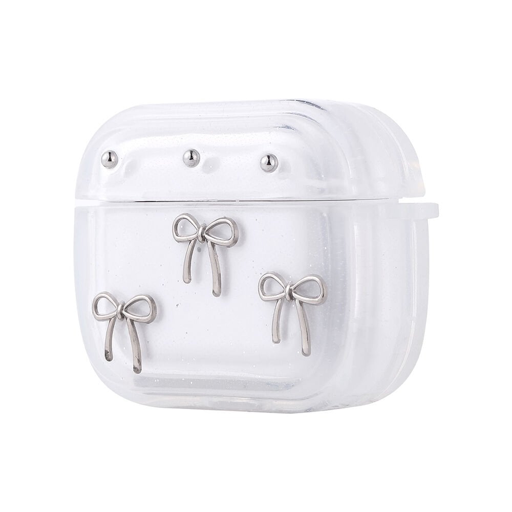 Apple Airpods 3. Nesil Airbag 44 Airbag Tasarımlı Simli Şeffaf Kutup Kılıf