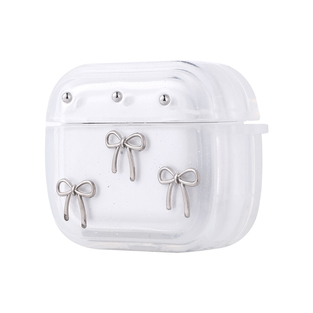 Apple Airpods 3. Nesil Airbag 44 Airbag Tasarımlı Simli Şeffaf Kutup Kılıf