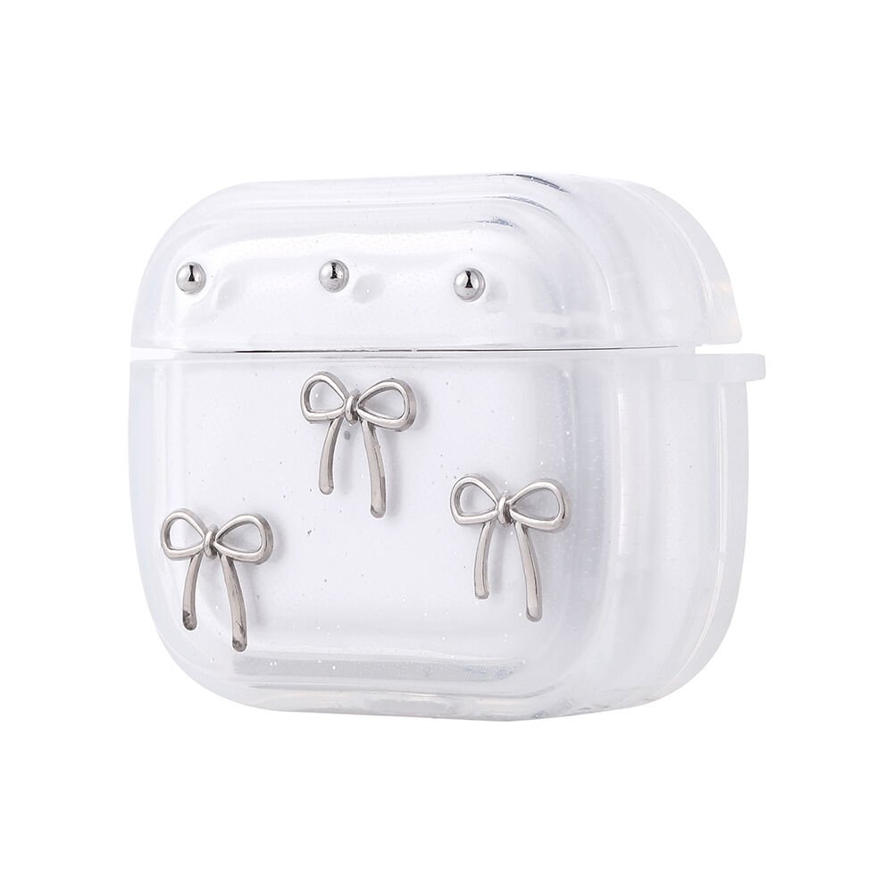 Apple Airpods 3. Nesil Airbag 44 Airbag Tasarımlı Simli Şeffaf Kutup Kılıf