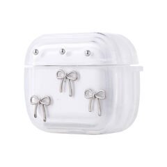 Apple Airpods 3. Nesil Airbag 44 Airbag Tasarımlı Simli Şeffaf Kutup Kılıf